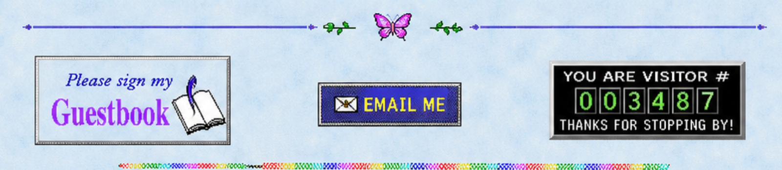 Please sign my guestbook, email me, and visitor counter